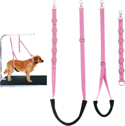 3 Juegos Correas Vientre Mascotas Extensor Lazo Rosa