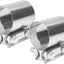 Abrazadera escape 3" set 2 pzas acero inox 304