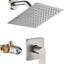 Grifo ducha níquel cepillado sistema lluvia 8" acero inox