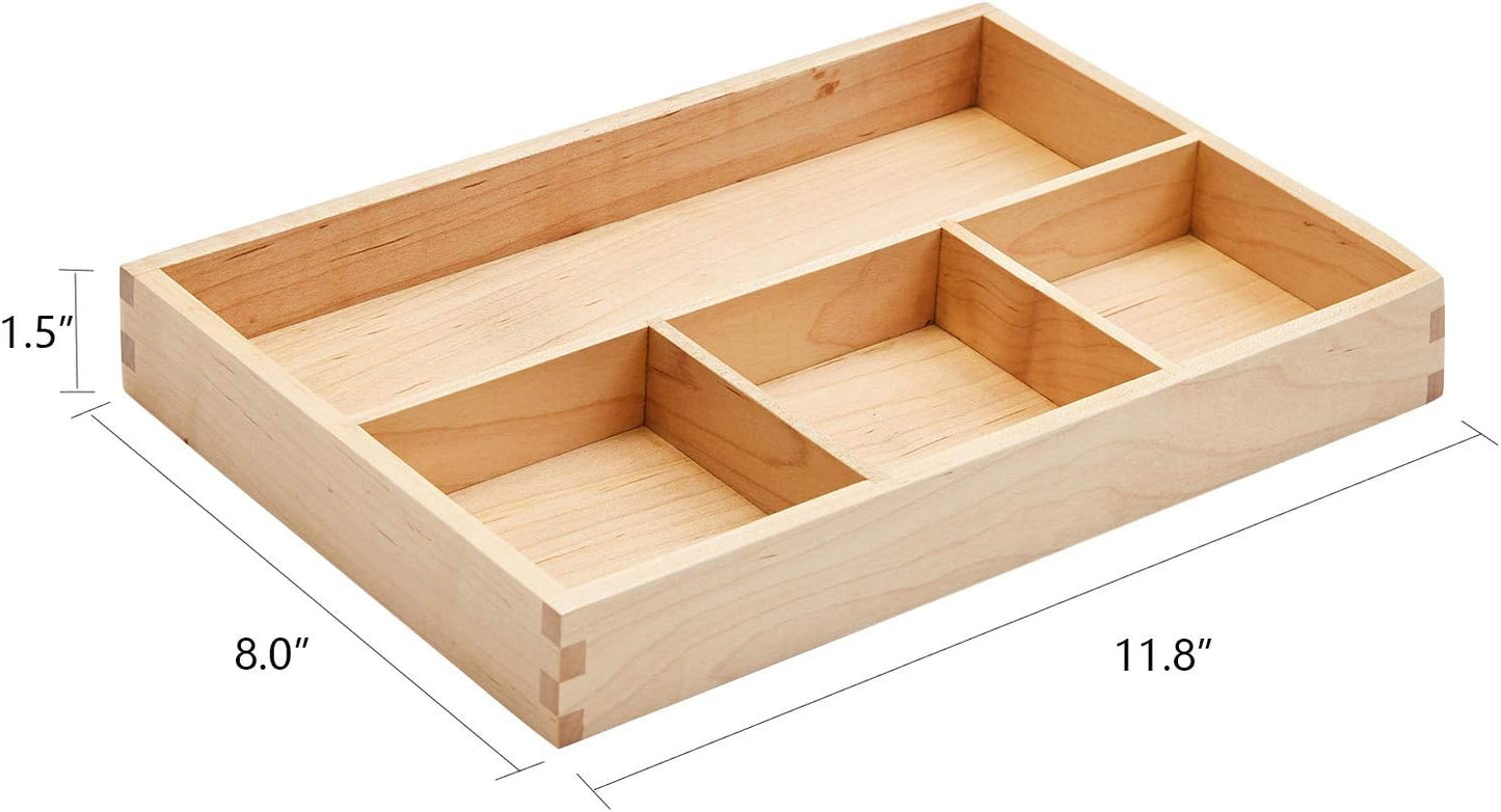 Organiz. madera nogal negro para escritorio y cajones