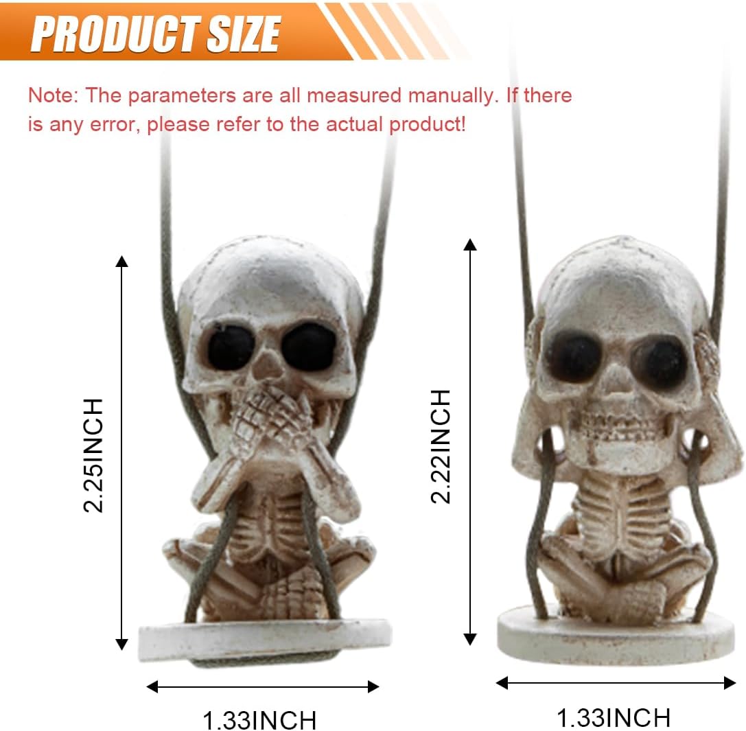 Colgante esqueleto para espejo retrovisor automóvil Halloween