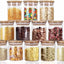 4/12 Tarros Vidrio Especias Tapas Bambú Cono Transparente