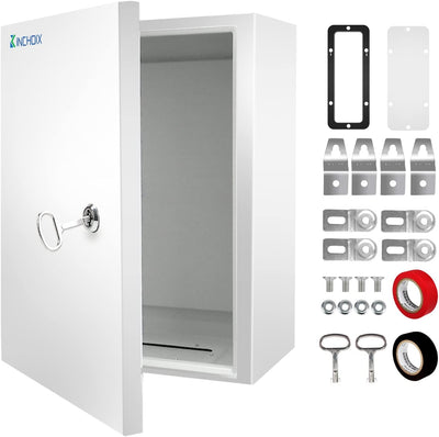 Caja eléctrica exterior 24x16x10pulg NEMA 4X con cerradura