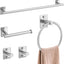 Set 5 accesorios baño níquel cepillado 23.6"