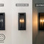 Aplique pared exterior negro grande con candelabro 2 luces