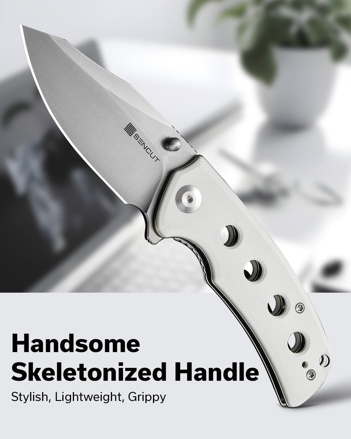 Cuchillo plegable EDC hoja 2.97" mango G10