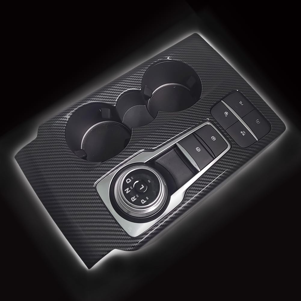 Soporte taza consola Ford estilo carbono