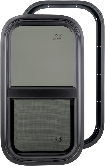 Ventana vertical camper 12x24" vidrio templado polarizado