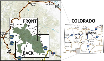 Mapa topográfico senderismo Colorado 2019