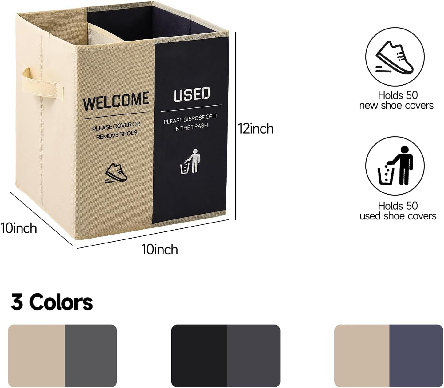 Caja dispensadora plegable con cubiertas zapatos