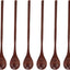 8 Cucharas de madera para café con mango largo