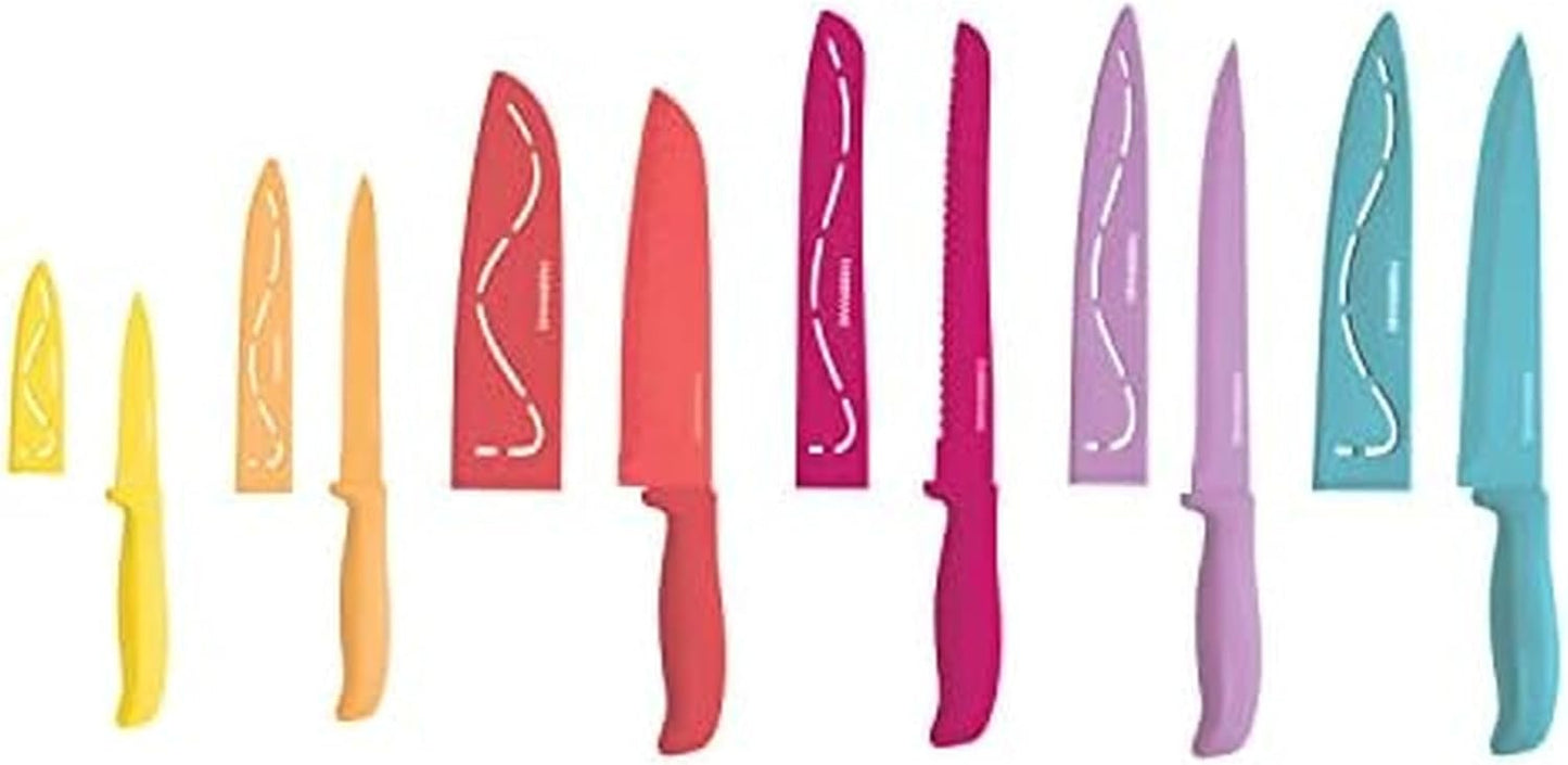 Set 12 Pzas Cuchillos Resina Color Pastel