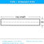 Tubo escape recto 3" 48" acero inox T304 universal