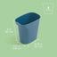 Cubo basura 6gal pack 3 para baño oficina azul marino