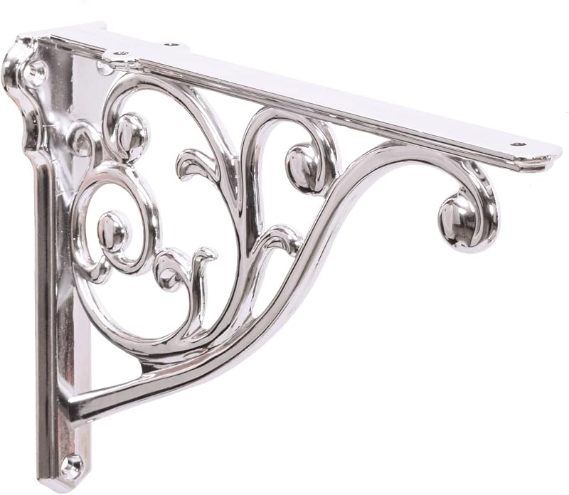 Soporte estantería níquel pulido 8" set 4 vintage