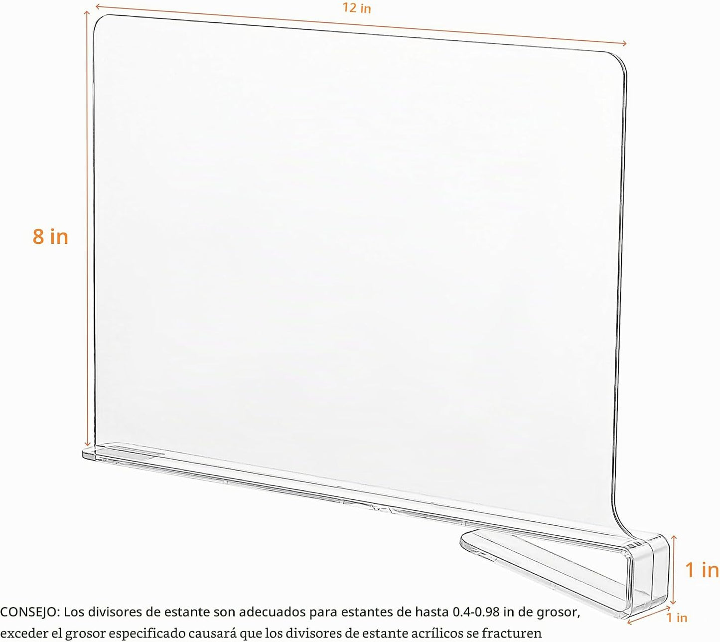 Divisor estantes acrílico separador ropa dormitorio