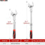 Llave ajustable extensible vástago 13.8-19.7pulg mango suave