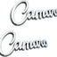 2 Pzas Emblema Camaro 3D Metal Plateado