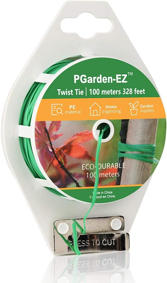 Lazos jardín polietileno 328ft con cortador para cables y plantas