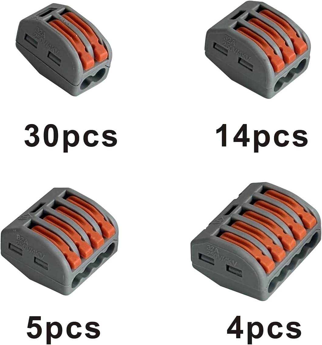 Kit 53 Pzas Conectores Alambre Tuercas 28-12 AWG