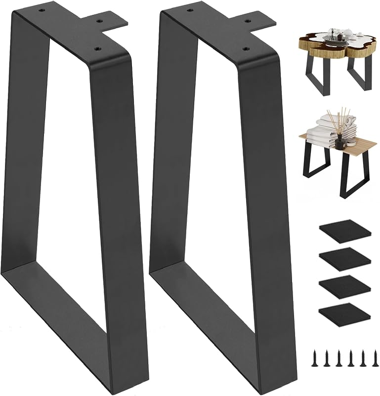 2 Patas trapezoidales metal 19" para mesa café escritorio