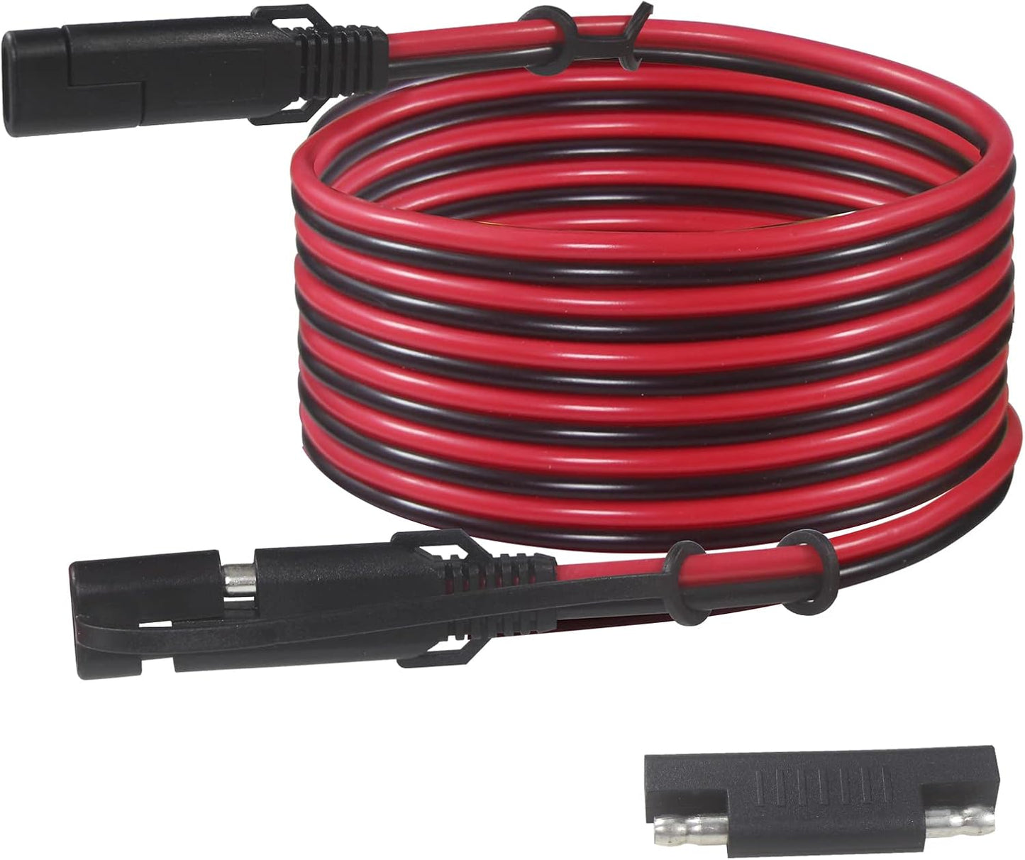 Cable extensión SAE 16AWG 12ft conector 2 pines cargador solar