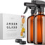 2 Botellas Vidrio Ámbar Spray Recargable 16oz Ajustable