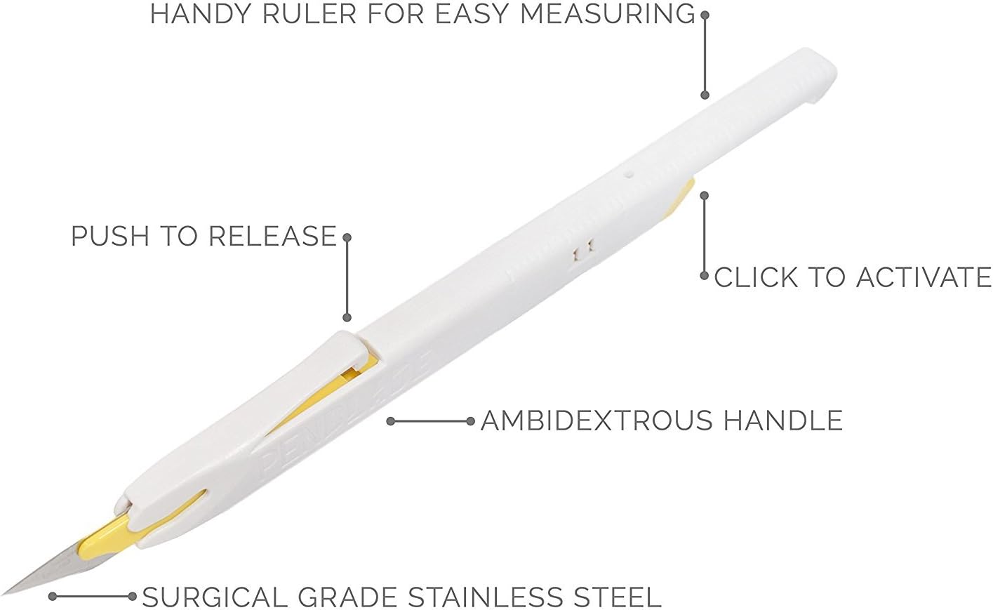 Cuchillo utilitario retráctil acero inox set 3