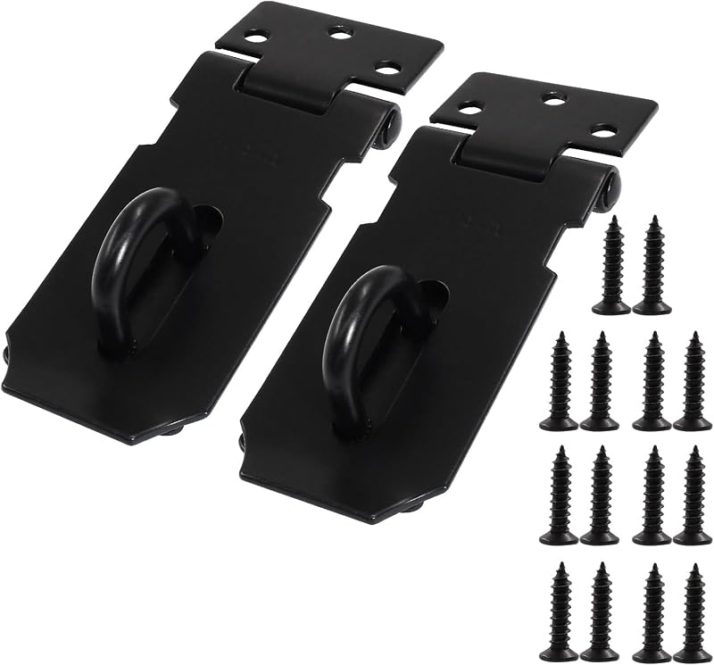 2 Cerraduras Puerta 3pulg Acero Inox Seguridad Negro