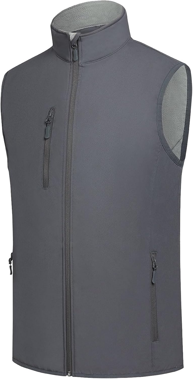Chaleco Softshell para hombre sin mangas resistente al viento