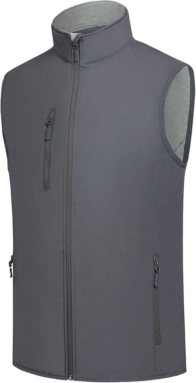 Chaleco Softshell para hombre sin mangas resistente al viento