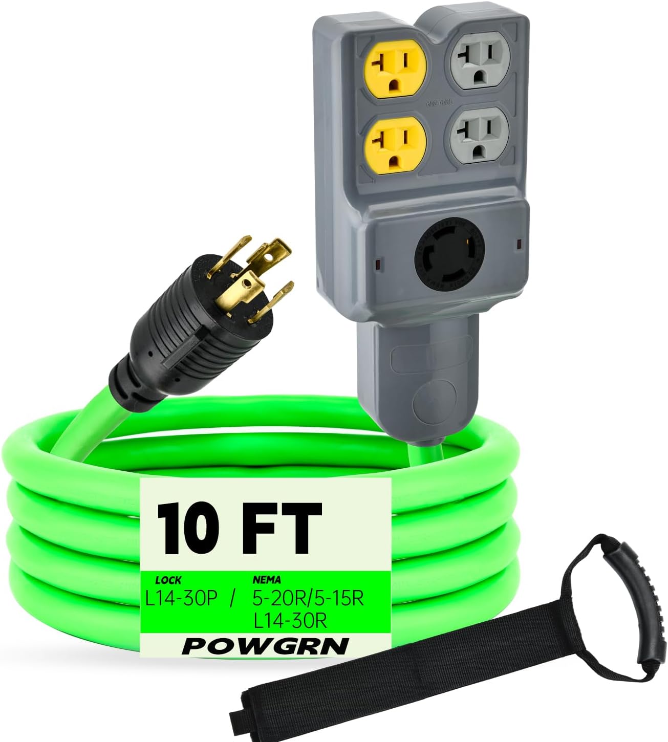 Adaptador 4 clavijas L14-30P a 5-20R 30A 10pies