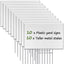 10 Carteles Césped Plástico 17x12pulg Personalizados Doble Cara