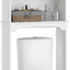 Armario inodoro doble puerta estante ajustable blanco