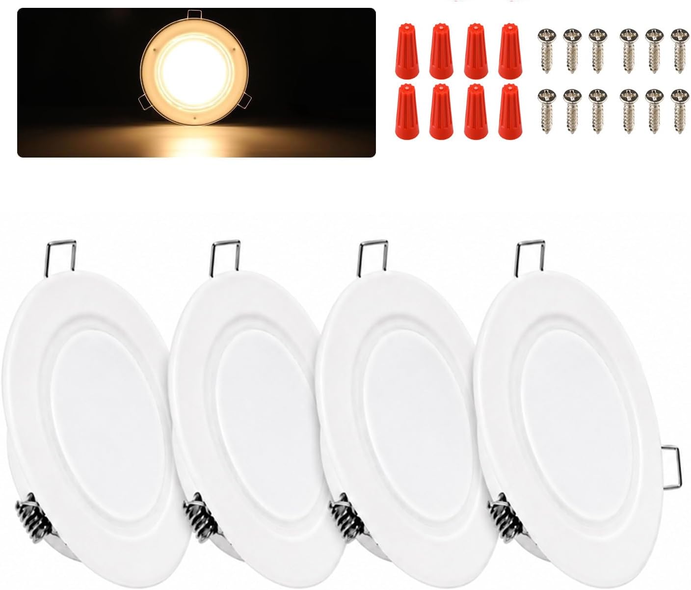 Luz LED empotrada 4.5" 12V para RV barco camping