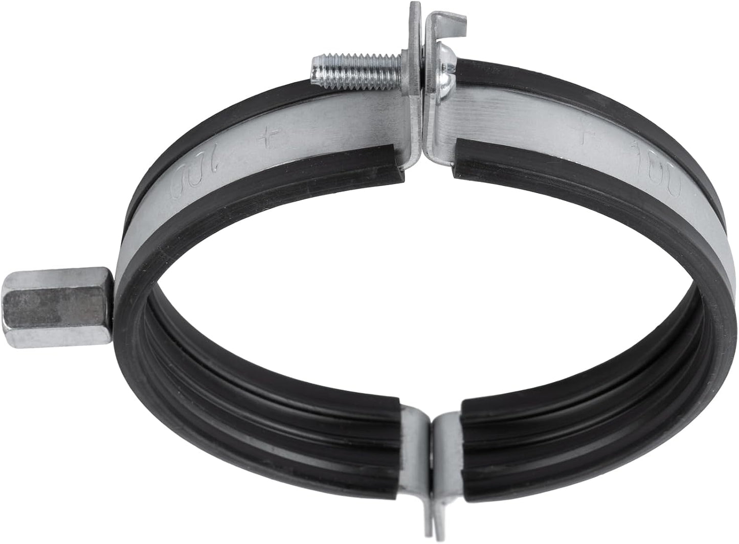 Abrazadera tubo galvanizado 4pulg soporte pared