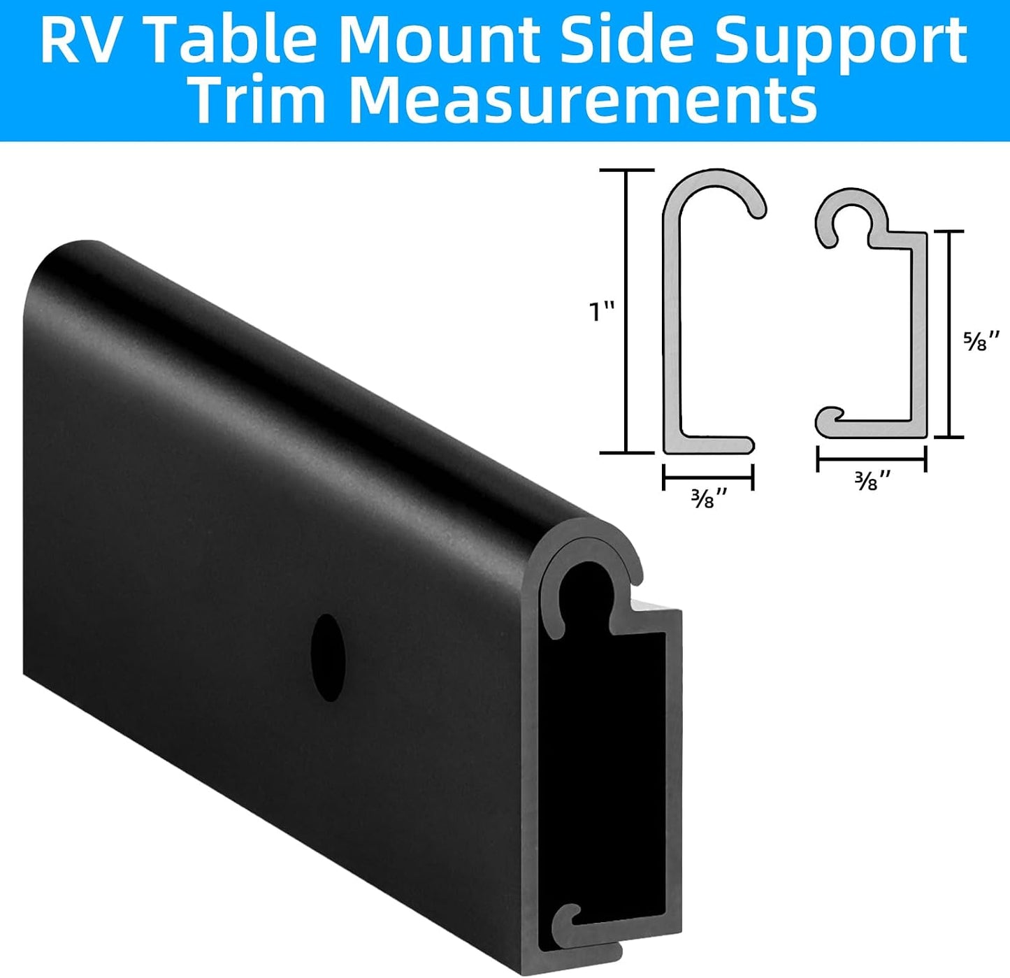 Soporte mesa RV aluminio para montaje pared y cámper 30