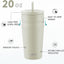 Vaso térmico acero inox con pajita 600ml