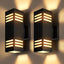2 Luces Pared Exteriores IP65 Aluminio E26 Luz Cálida