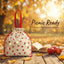 Bolsa almuerzo retro pana con cordón texturizada suave fresa