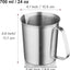 Taza medición acero inox 24oz/700ml con asa y borde