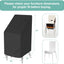 Funda silla apilable exterior impermeable 25x25x47" negro