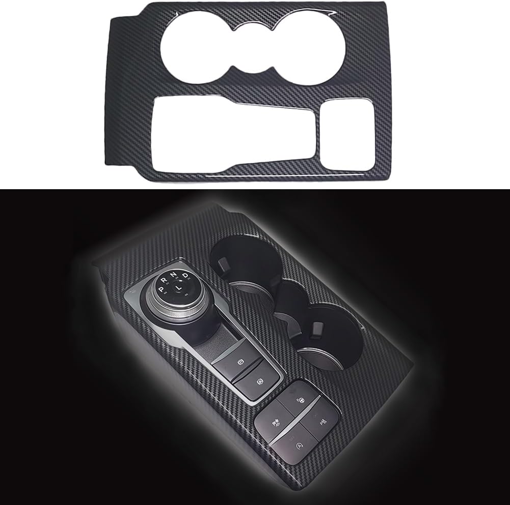 Soporte taza consola Ford estilo carbono