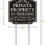2 Carteles Propiedad Privada 12x12" Aluminio Reflejante
