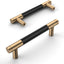 10 Manijas cajones bronce champán y negro 3.75"