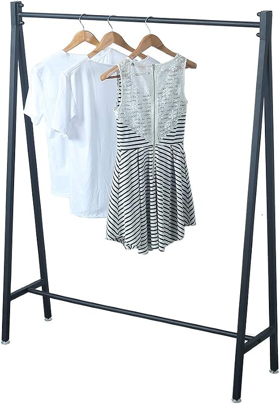 Perchero negro de hierro 59" para tienda ropa