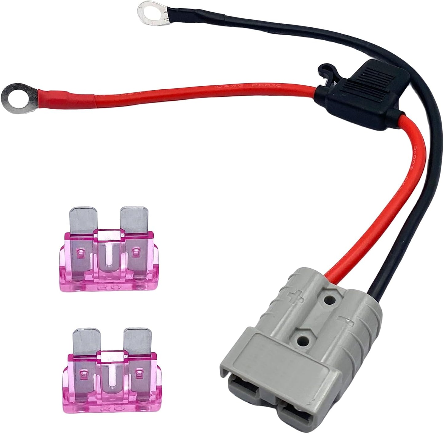 Cable batería 1.15pies 10AWG 600V 50A conector rápido