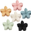 Pinzas garra cabello flores 6 pzas para grueso y fino mujer niña