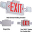 Señal salida roja luces emergencia 200lm enchufable UL924