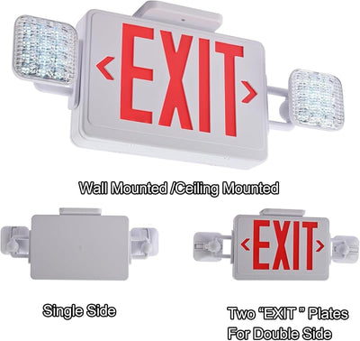 Señal salida roja luces emergencia 200lm enchufable UL924